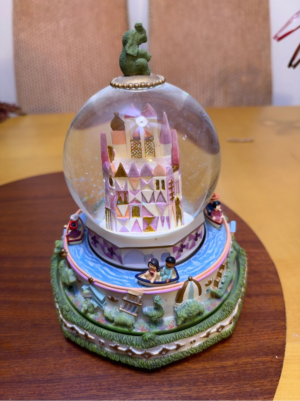 RARE Disney it’s a small world snow globe